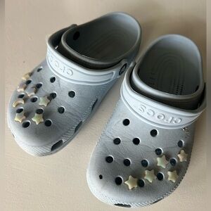 CROCS Kids Sky Blue Water Shoes with Star Accents